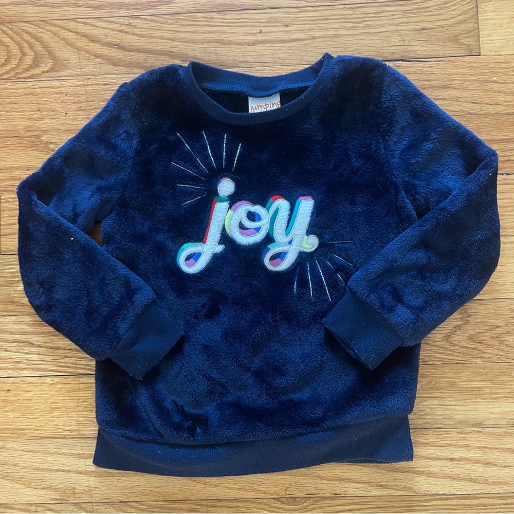 Jumping Beans Navy Blue Fuzzy Sweater
